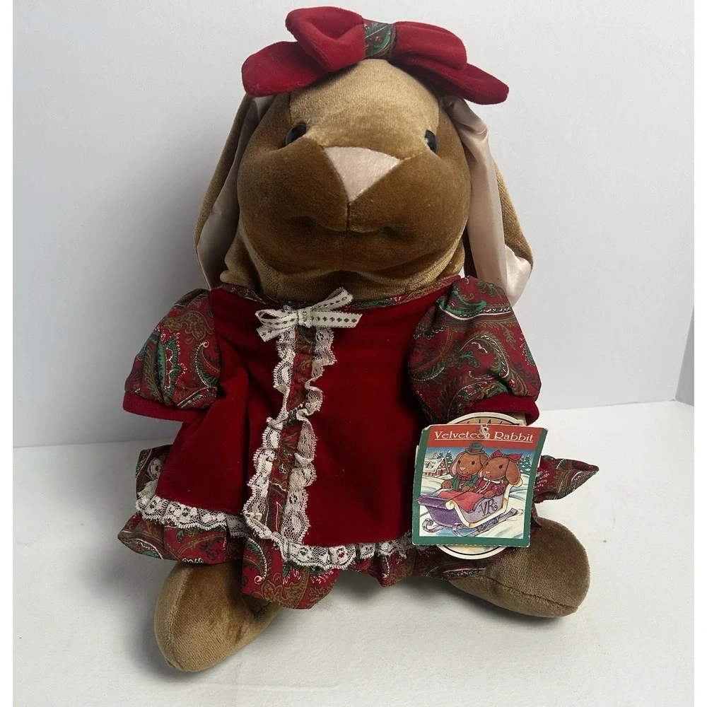 Vintage Velveteen Bunny Rabbit by Random House Toys‎ R Us 1985 Plush With Tags